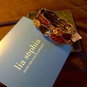 Lia Sophia Wild Thing Cut Crystals Stretch Bracelet